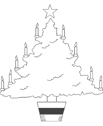 christmas tree coloring page