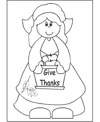 happy thanksgiving coloring page