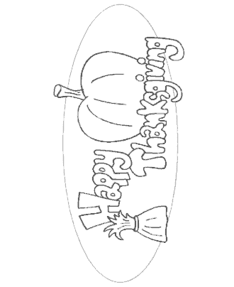 happy thanksgiving coloring page