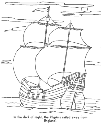 thanksgiving pilgrim coloring pages