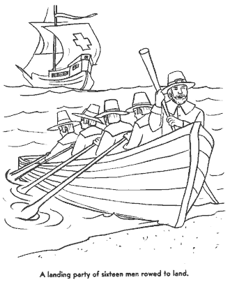 thanksgiving pilgrim coloring page